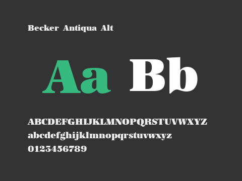 Becker Antiqua Alt