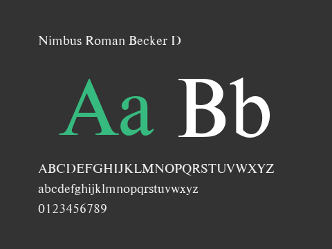 Nimbus Roman Becker D