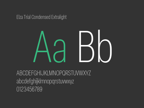 Elza Trial Condensed Extralight