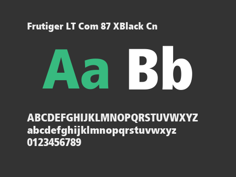 Frutiger LT Com 87 XBlack Cn