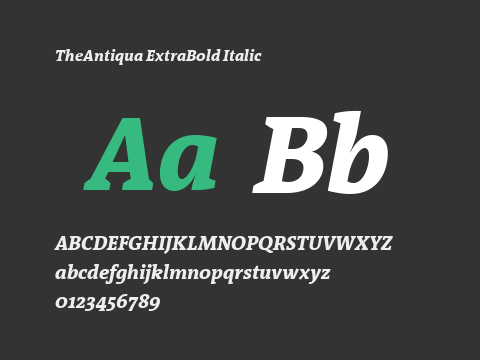 TheAntiqua ExtraBold Italic