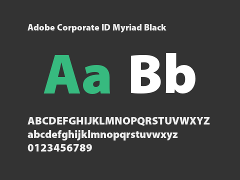 Adobe Corporate ID Myriad Black