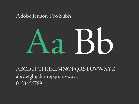 Adobe Jenson Pro Subh