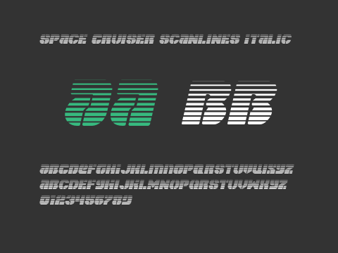 Space Cruiser Scanlines Italic