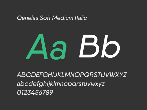 Qanelas Soft Medium Italic