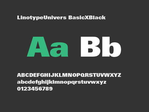 LinotypeUnivers BasicXBlack