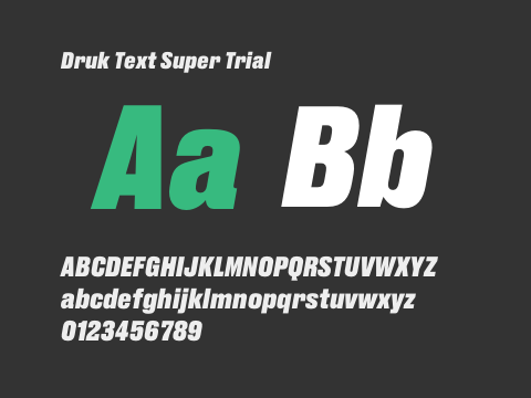 Druk Text Super Trial