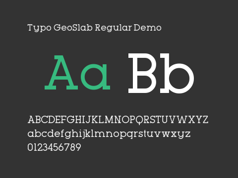 Typo GeoSlab Regular Demo