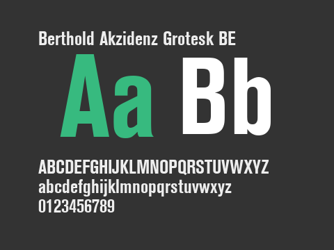 Berthold Akzidenz Grotesk BE