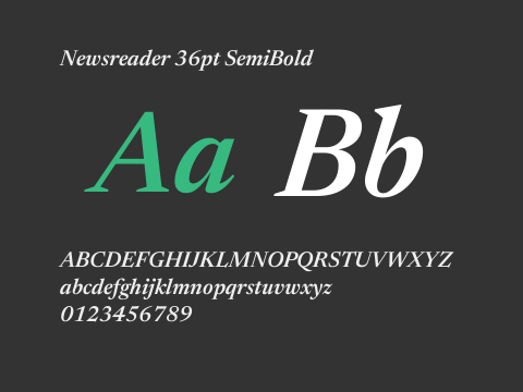 Newsreader 36pt SemiBold