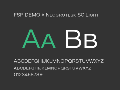 FSP DEMO - Neogrotesk SC Light