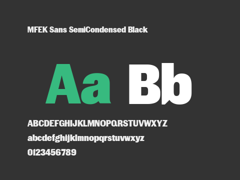 MFEK Sans SemiCondensed Black