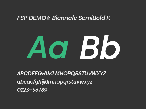 FSP DEMO - Biennale SemiBold It