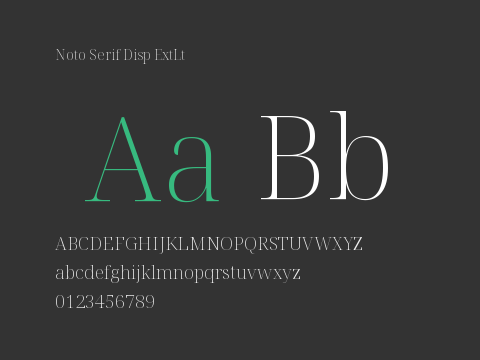 Noto Serif Disp ExtLt