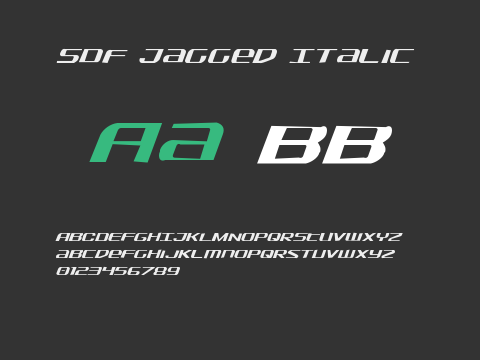 SDF Jagged Italic