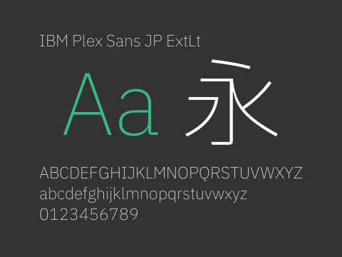 IBM Plex Sans JP ExtLt