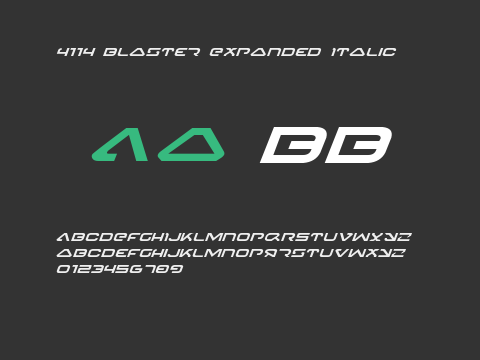 4114 Blaster Expanded Italic