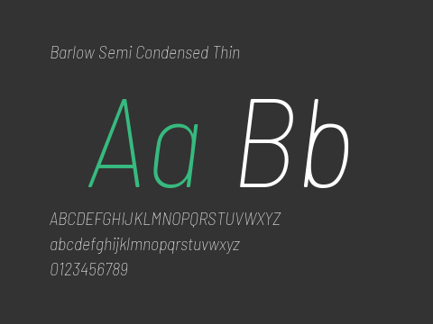 Barlow Semi Condensed Thin