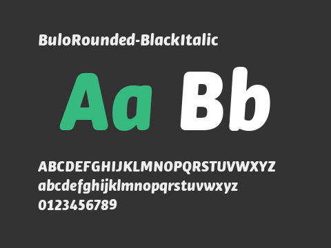 BuloRounded-BlackItalic