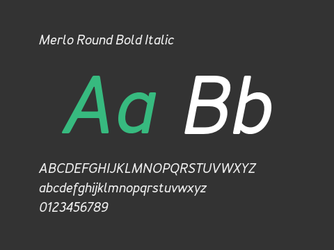 Merlo Round Bold Italic