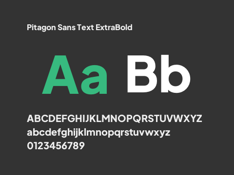 Pitagon Sans Text ExtraBold