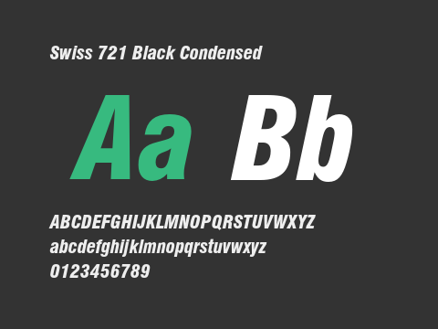 Swiss 721 Black Condensed