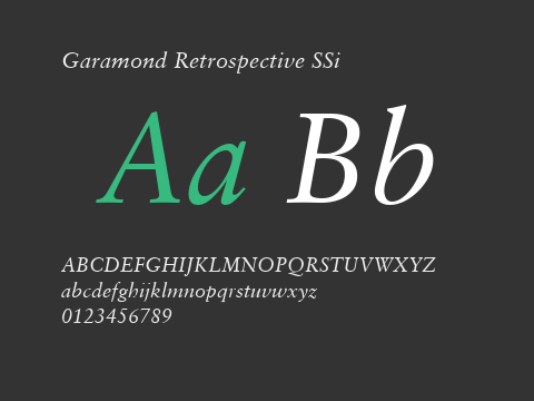 Garamond Retrospective SSi