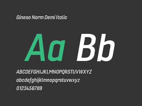 Gineso Norm Demi Italic