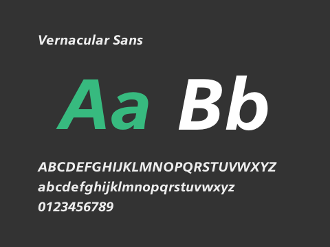 Vernacular Sans