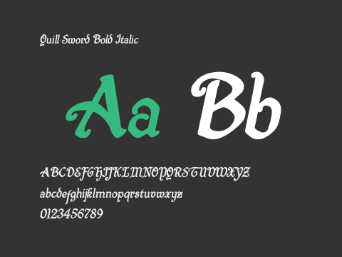 Quill Sword Bold Italic