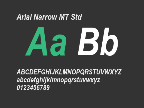 Arial Narrow MT Std