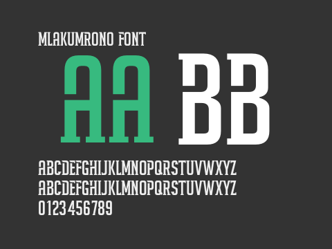 Mlakumrono Font