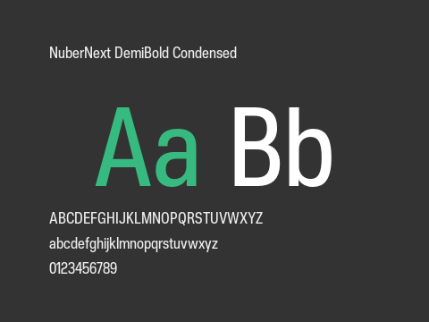 NuberNext DemiBold Condensed