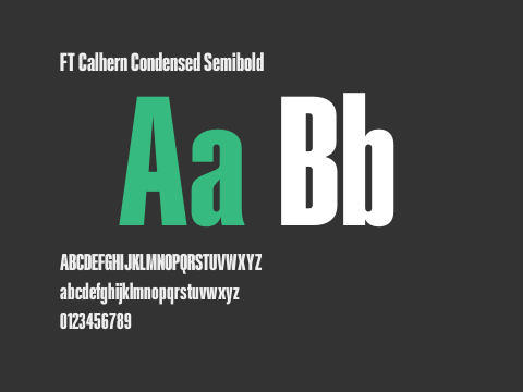 FT Calhern Condensed Semibold