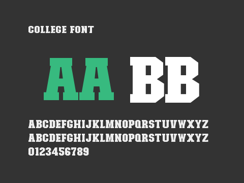 College Font