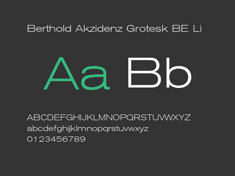 Berthold Akzidenz Grotesk BE Li