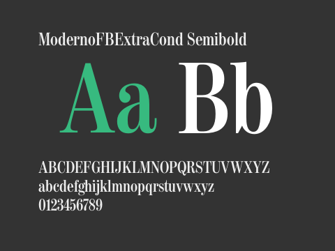 ModernoFBExtraCond Semibold