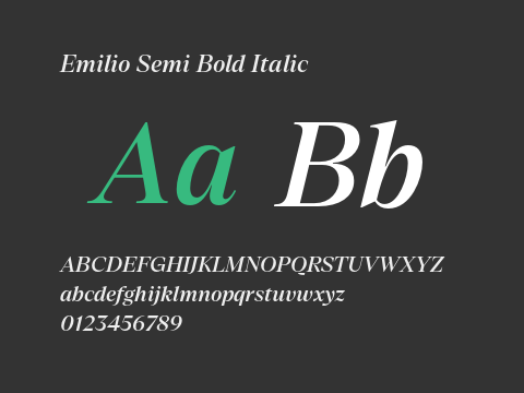 Emilio Semi Bold Italic