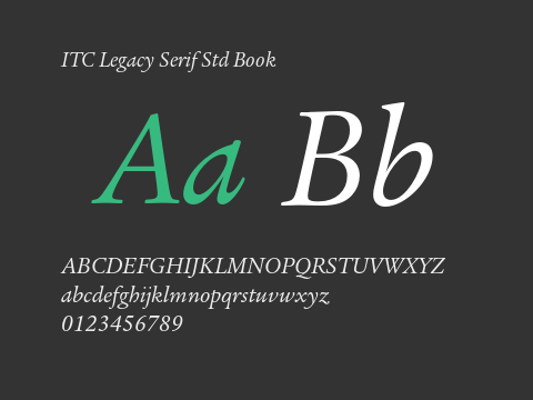 ITC Legacy Serif Std Book