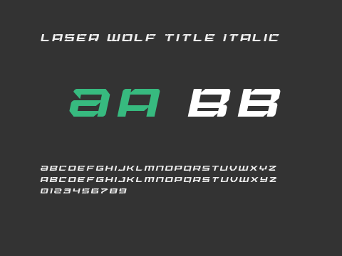 Laser Wolf Title Italic