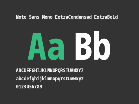 Noto Sans Mono ExtraCondensed ExtraBold