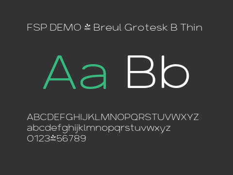 FSP DEMO - Breul Grotesk B Thin