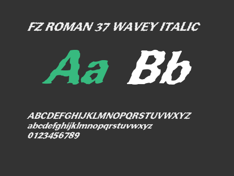 FZ ROMAN 37 WAVEY ITALIC