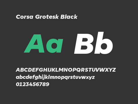 Corsa Grotesk Black