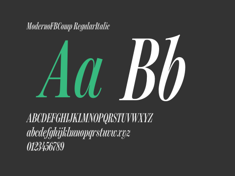 ModernoFBComp RegularItalic