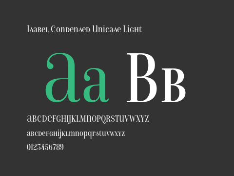 Isabel Condensed Unicase Light