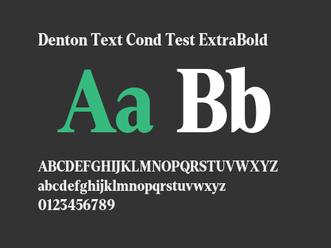 Denton Text Cond Test ExtraBold