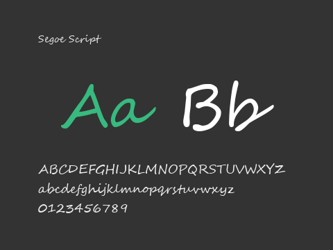 Segoe Script