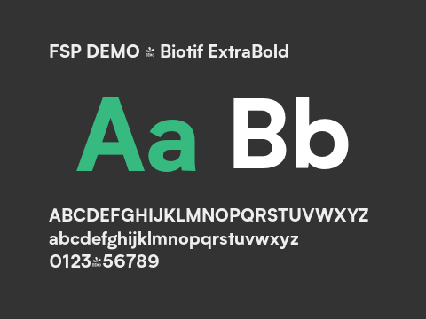 FSP DEMO - Biotif ExtraBold