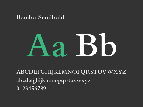 Bembo Semibold